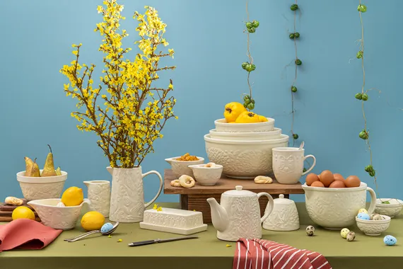 Набор мерных чаш birds of paradise, кремовые, 4 шт.