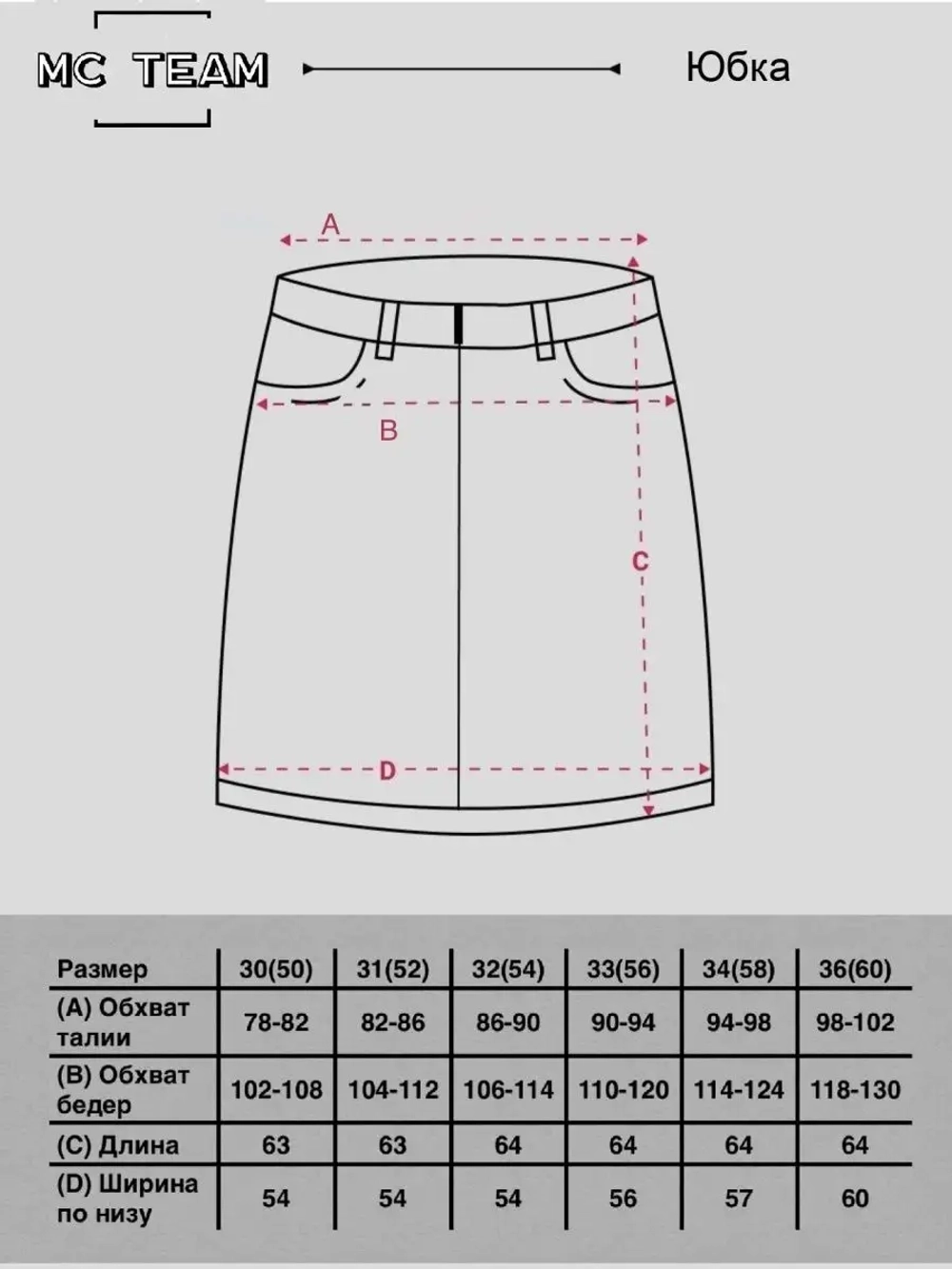 Юбка джинсовая прямая