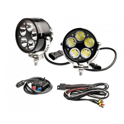 Фары светодиодные NANOLED ULTRA PRO 50W, КРУГЛЫЕ, 5 LED CREE XM-L2, D 90 мм, 2 фары 3 режима свечения.