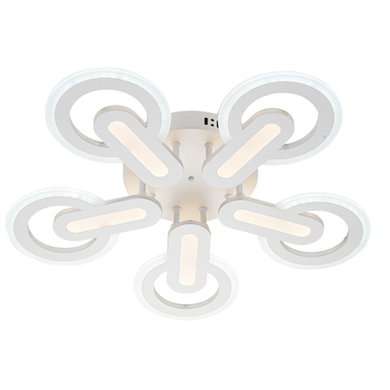 Потолочный светодиодный светильник 110Вт, 8800Лм, 3000-6500К, Ra>80,  плавная регулировка мощности, изменение цветовой температуры, ночник,  металл/акрил, белый