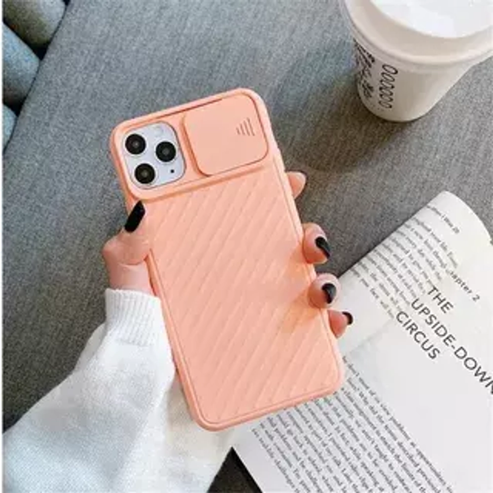 Накладка Cover Slide Apple iPhone 12/12 Pro  персиковый Zibelino