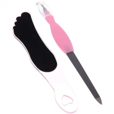 Набор педикюра в чехле 2шт «Manicure set», цвет микс, (шлифовка и пилка), 22*6см