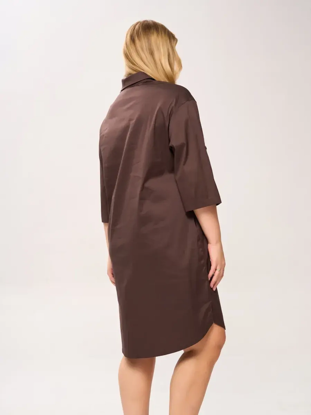 Платье-рубашка с карманами