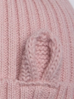 Шапка зимняя с помпоном и ушками для девочки