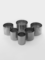 Набор колец d=10-20 см, h=15 см, нержавеющая сталь, 6 шт.