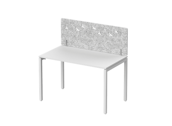 Экран фронтальный / боковой, с декором &quot;Стая&quot;, без фурнитуры 120х1,2х40