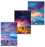 Тетрадь А4 96л. клетка "Journey" скоба, обложка картон, в ассортименте (BRAUBERG)