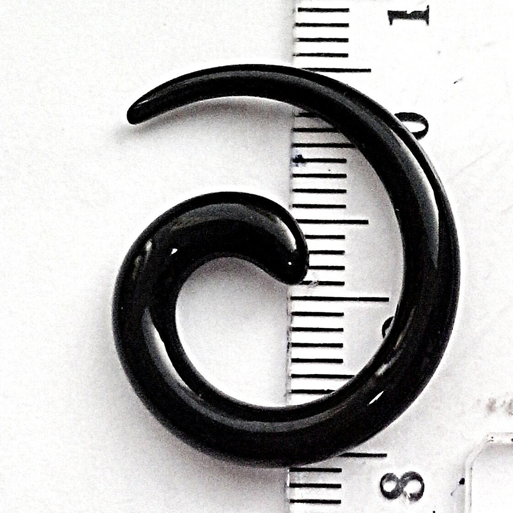 Спираль растяжка из акрила черного цвета Диаметр 4 мм. 1шт.