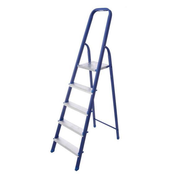 Стремянка стальная STAIRS односекционная с алюминиевыми ступенями 5 ступеней (CS05)