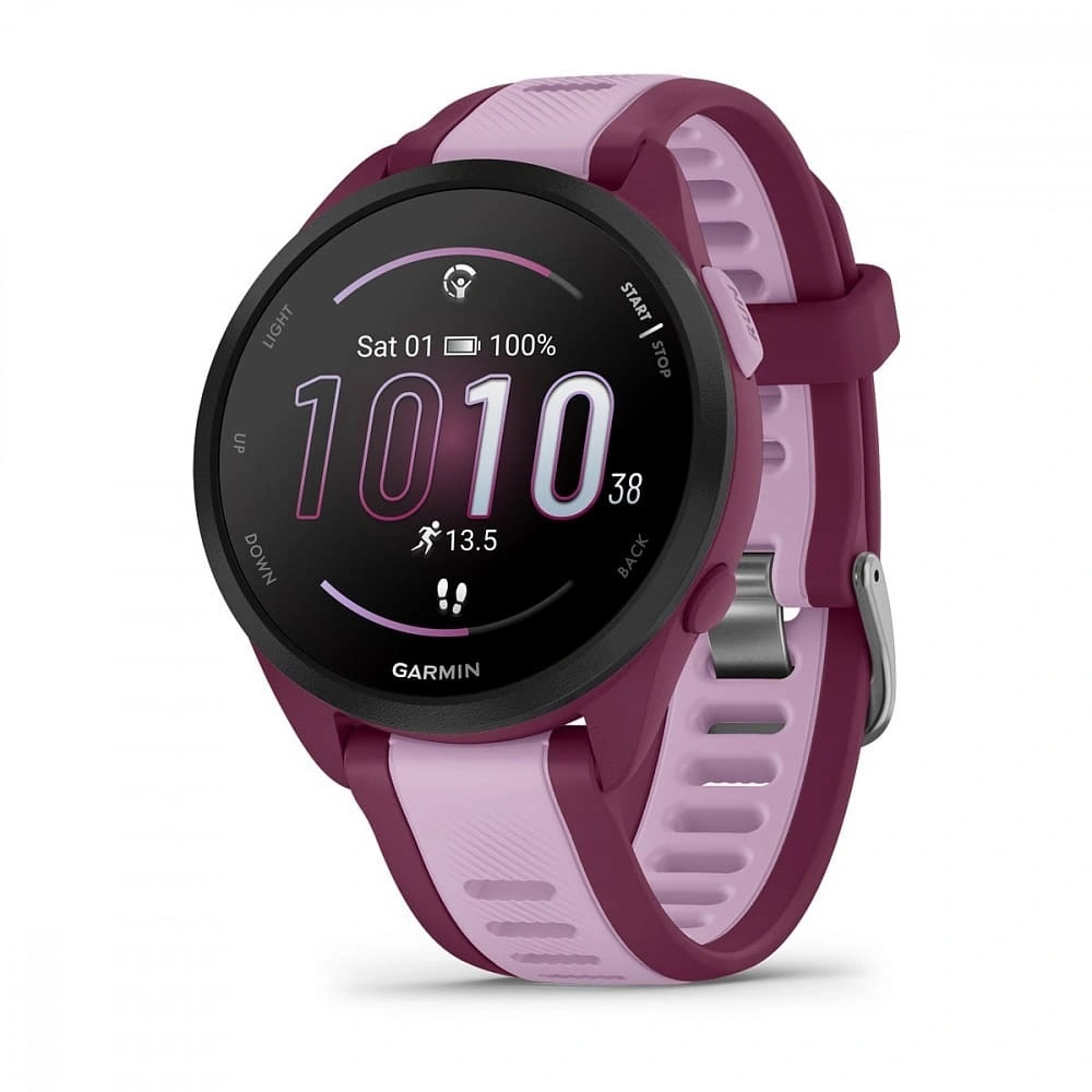 Умные часы Garmin Forerunner 165 Music Amoled, Berryl/Lilac