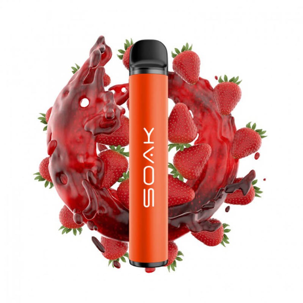 Одноразовая электронная сигарета SOAK X - Strawberry Jam (Клубничный джем) 1500 тяг