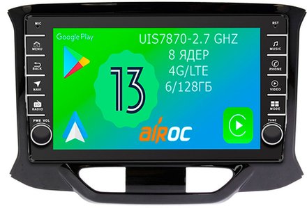 Магнитола для Lada Xray 2015-2022, Xray Cross - Airoc AB-3005 (кнопки и крутилки), Android 13, TS20, 6/128Гб, SIM-слот, CarPlay