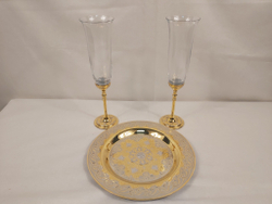 Набор фужеров с блюдом на 2 персоны (Златоуст)