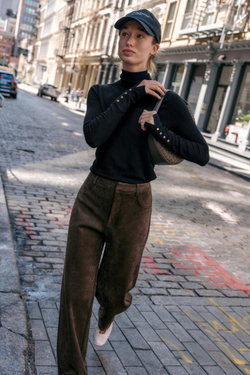 ZARA БАЗОВЫЙ ТРИКОТАЖНЫЙ ДЖЕМПЕР С ВЫСОКИМ ВОРОТНИКОМ, ЧЕРНЫЙ