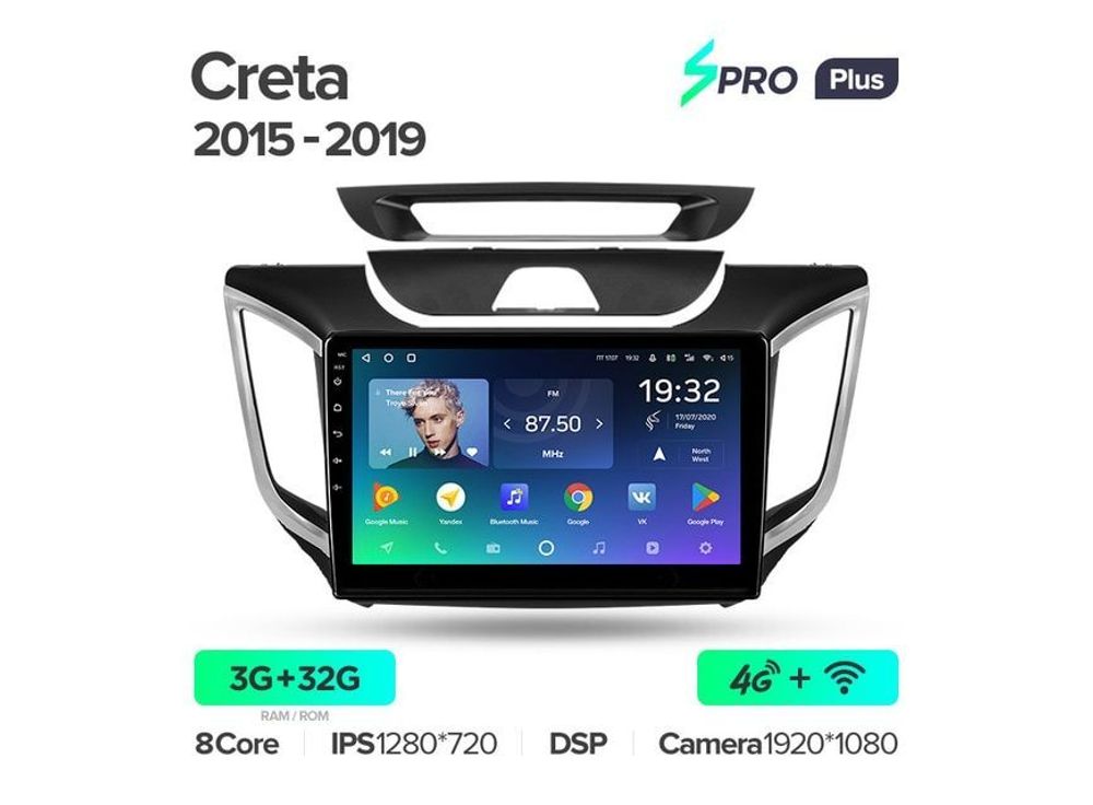 Магнитола Teyes SPRO Plus 3-32 Hyundai Creta IX25 2015 — 2019 10.2&quot;