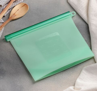 Силиконовый герметичный пакет с zip-lock замком (1,1 л.) (Цвет: разноцветный)