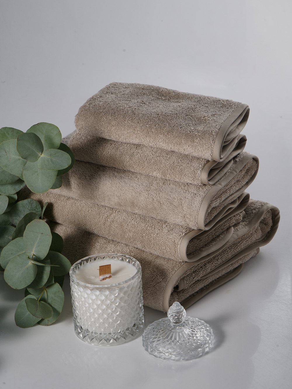 Набор полотенец 3шт Claire Batiste Atelier Ile теплый бежевый