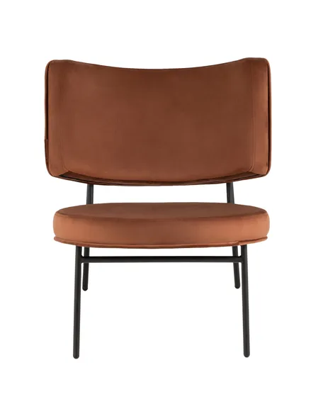 Кресло District Lounge, шоколадный велюр