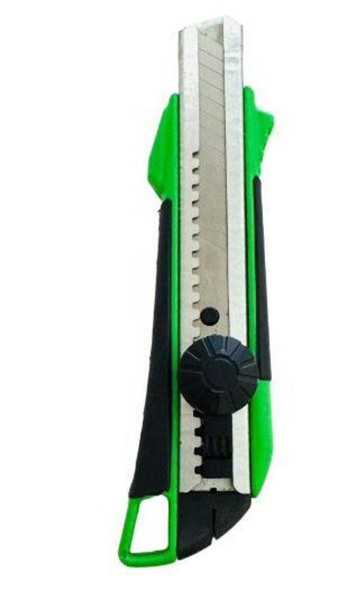 Нож пистолетный 18мм  /рез-пласт.корп, метал.ведом, винт д/фиксации ДЛЯ ДЕЛА  042