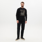 Лонгслив NO ONE LIVES FOREVER, черный