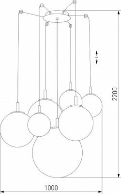 Подвесная люстра TK Lighting Cadix 4608 Cadix Gold