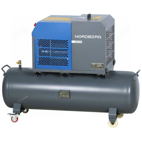 Компрессор винтовой, 5,5 кВт, 10 бар, 660 л/мин, ресивер 230 л, IP54 NORDBERG NCF7,5R