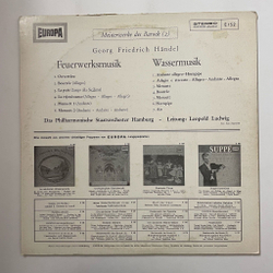 Винтажная виниловая пластинка LP Georg Friedr. Handel, Das Philharmonische Staatsorchester Hamburg, Leopold Ludwig Feuerwerksmusik / Wassermusik (Germany 1970)