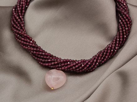 Нить бусин из гранат 3мм, огранка