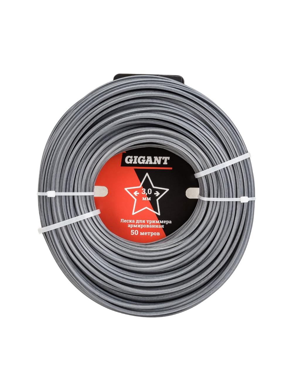 Армированная леска для триммеров 3 мм, 50 м, звезда Gigant G12-0416P