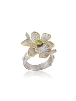 Ювелирное кольцо серебро 925 с цитрином