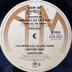 Виниловая пластинка Carpenters - Gem Of Carpenters 2LP