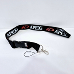 APEXI (чёрный) Люкс / Брелок, шнурок для ключей на шею APEXI (Апекси), ланъярд, крафт, чёрный (1 шт)