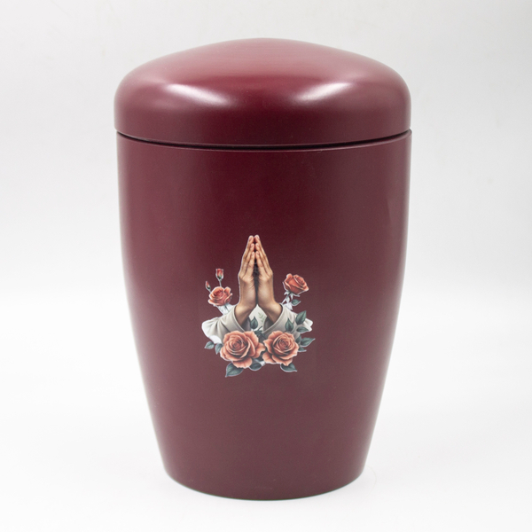 Урна для праха биоразагаемая "Эдем" бордовая