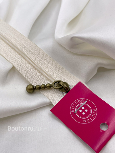 Молния молочная бронзовый замок