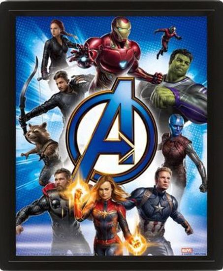 3D картина в рамке Marvel Avengers 2