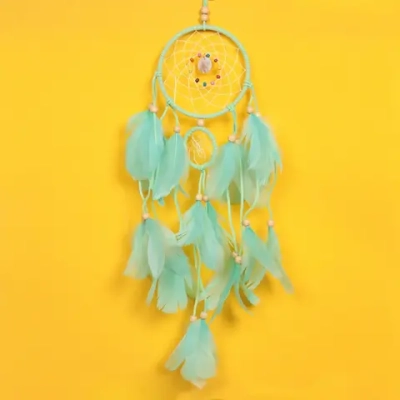 Украшение-оберег «Ловец Снов-Magical dream» 11*50см цвет нежно-зеленый