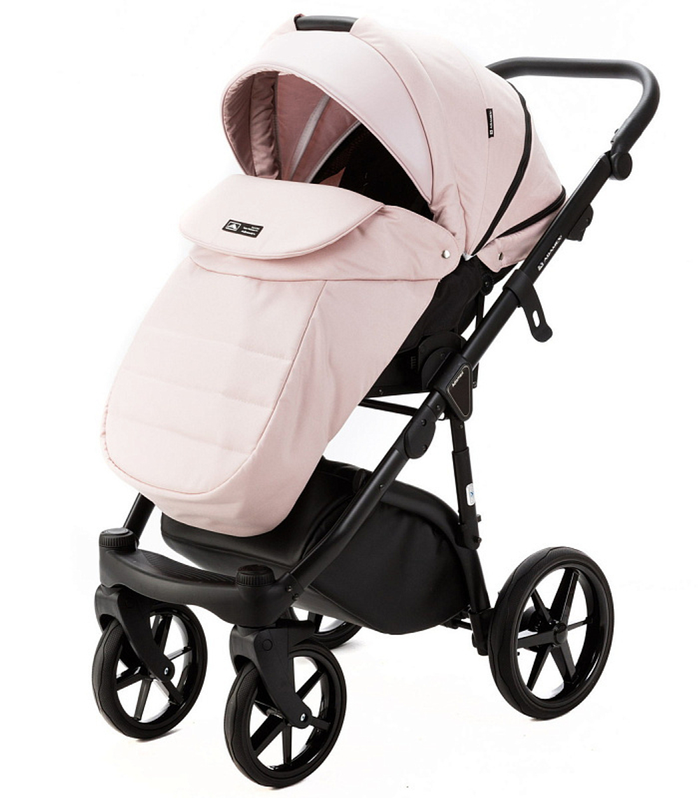 Детская коляска Adamex Nola 2 в 1 N-PS162 (СВ. РОЗ + СВ.РОЗ.ПЕРЛ. КОЖА)