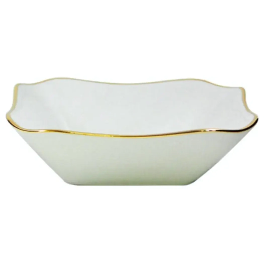 Салатник фарфоровый 450мл квадратный Белье