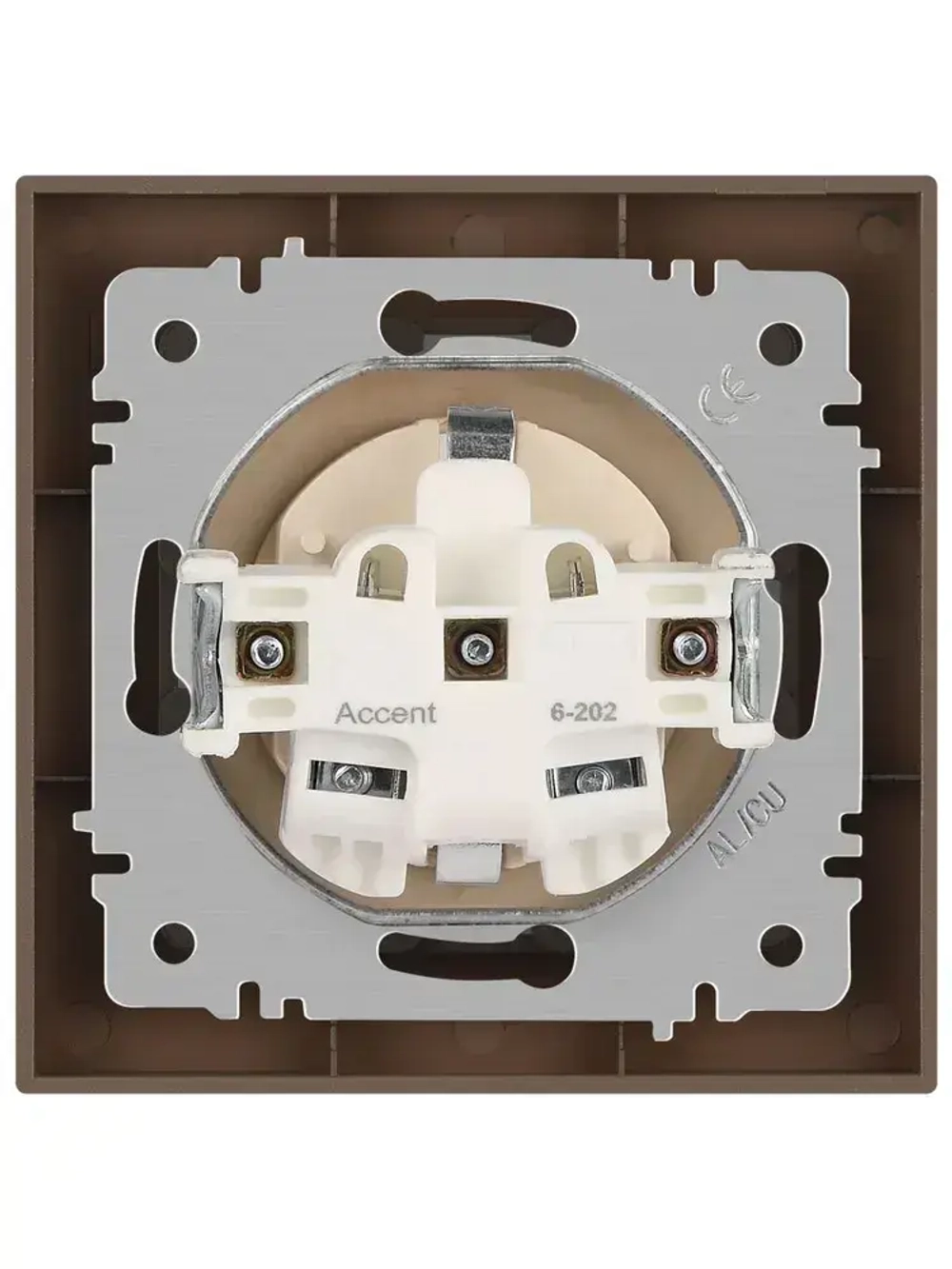 Розетка с заземлением Intro Accent серый