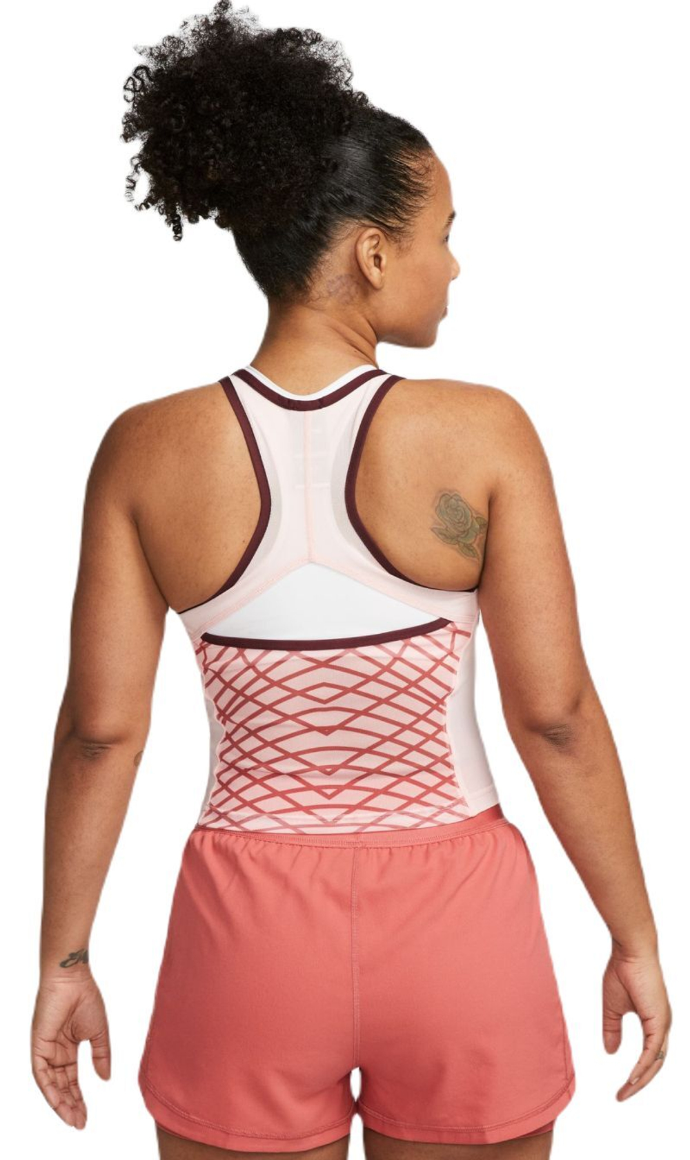 Женский топ теннисный Nike Court Dri-Fit Slam Tank Top - pink bloom/night maroon/black