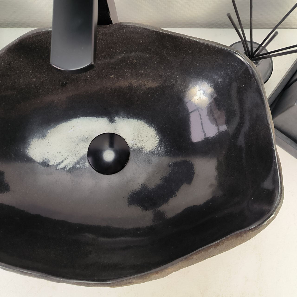 Каменная раковина из речного камня RS-05084 (48*33*15) 0861 из натурального камня