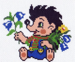 "Веселый ежик"-0030 канва с рисунком