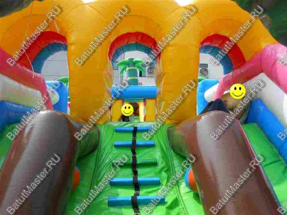 Надувная полоса препятствий "Мишки" 18*4*6 м