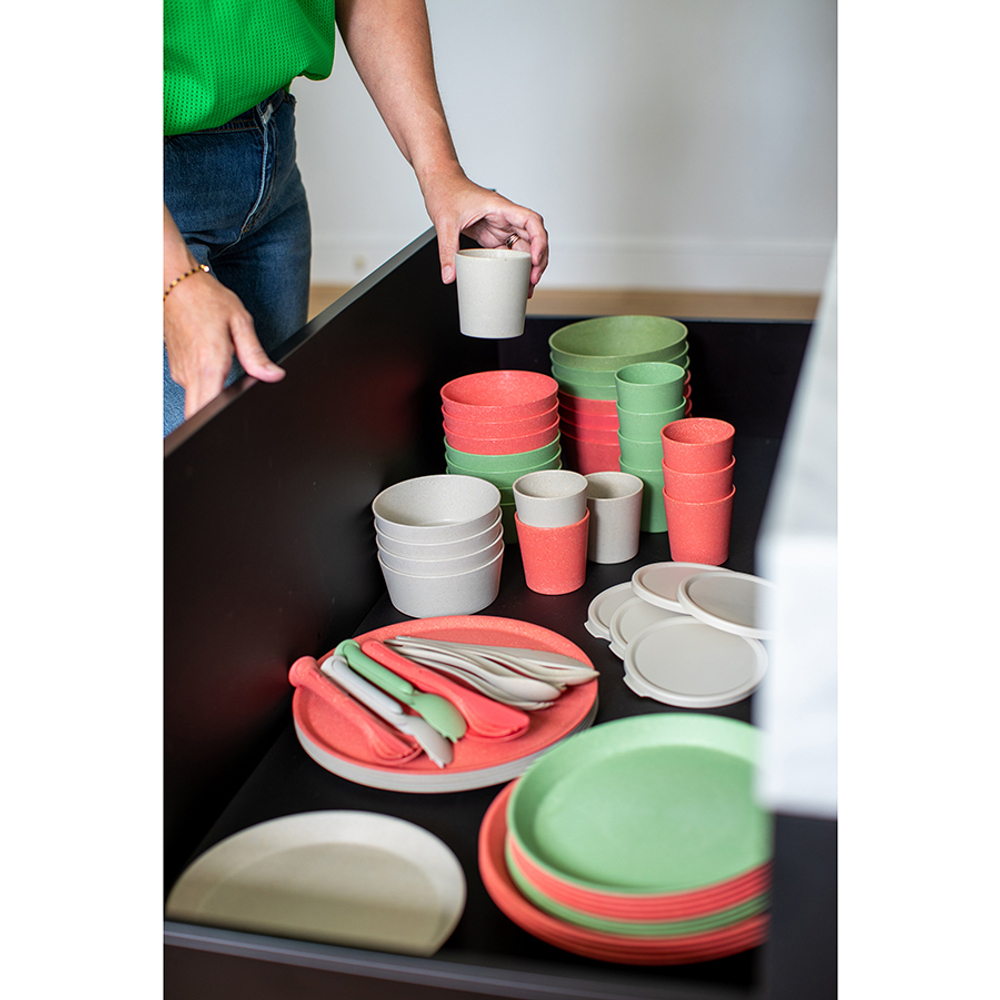 Набор тарелок connect, organic, D24 см, 4 шт, темно-серый