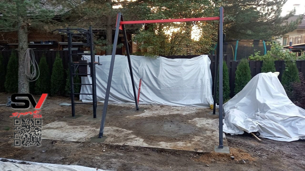 Монтаж уличных качелей Sv Sport