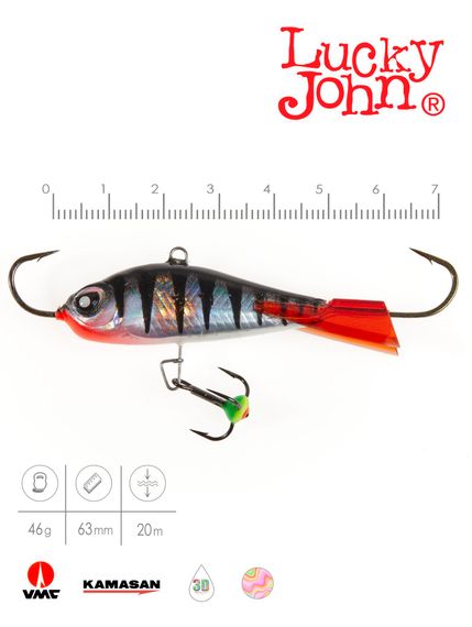 Балансир Lucky John BALTIC 6 с тр. 60мм/12HRT блистер