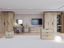 Шкаф для одежды, шкаф с зеркалом, Даллас 80-697.2К2ДК