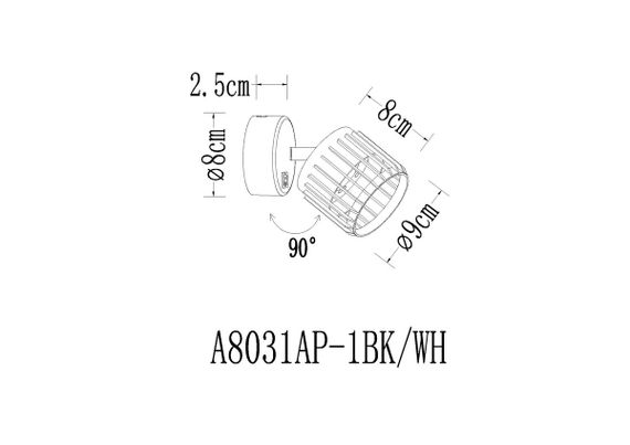 Спот Arte Lamp Atria A8031AP-1BK