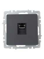 BRITE Розетка компьютерная RJ45 кат.6 РК11-БрГ графит IEK