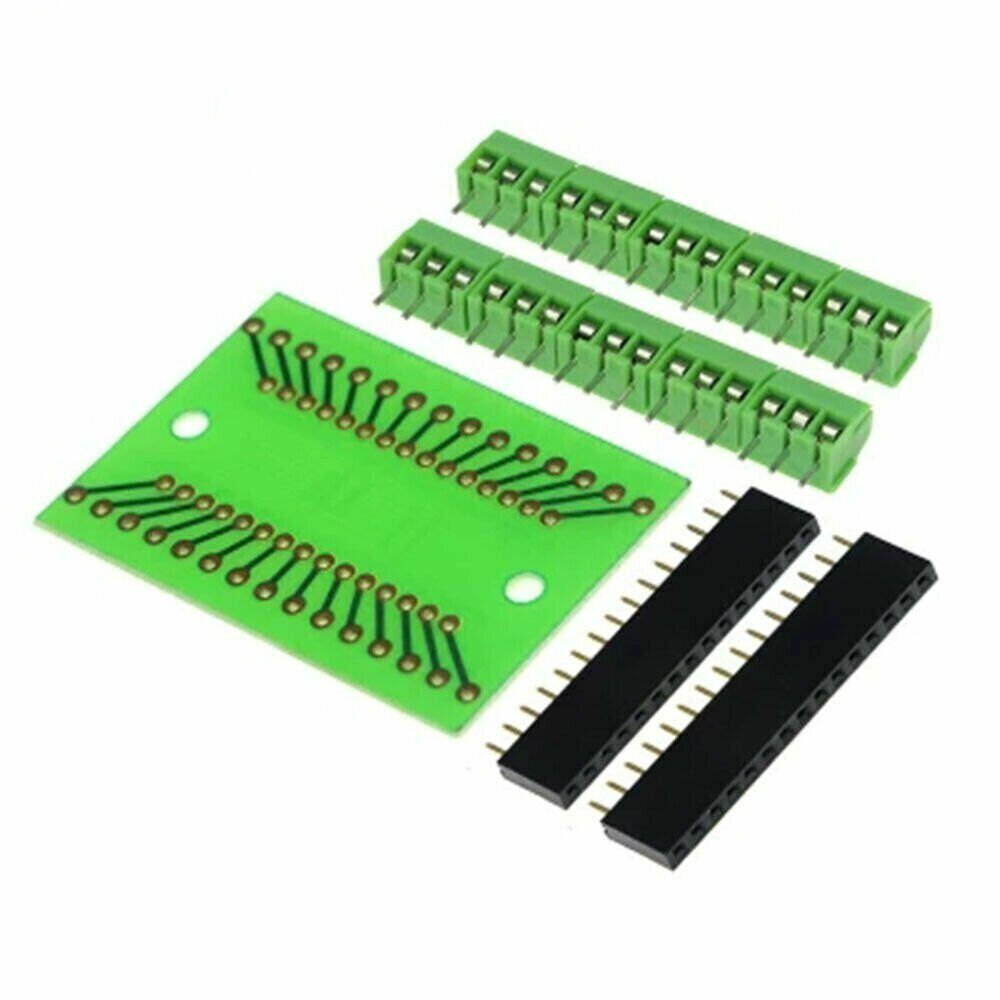 Плата Arduino NANO с шилдом под клеммы IO Shield (клеммы припаяны)